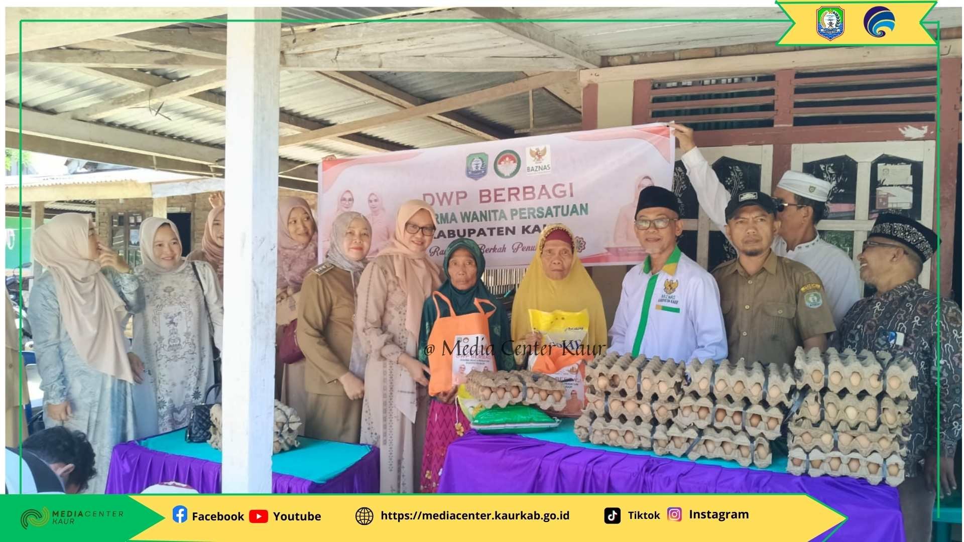 DWP Kabupaten Kaur dan Baznas Salurkan Santunan untuk Warga Desa Kepahiyang