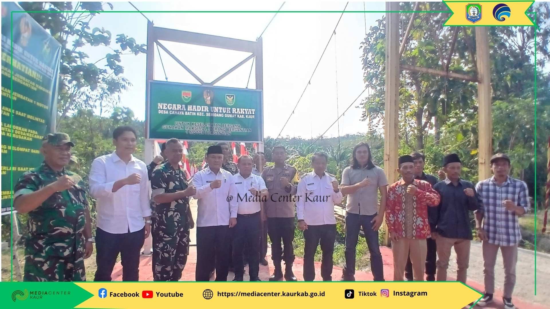 Pemkab Kaur Hadiri Vidcon dan Syukuran Pembangunan Jembatan Garuda Tahap III dan IV