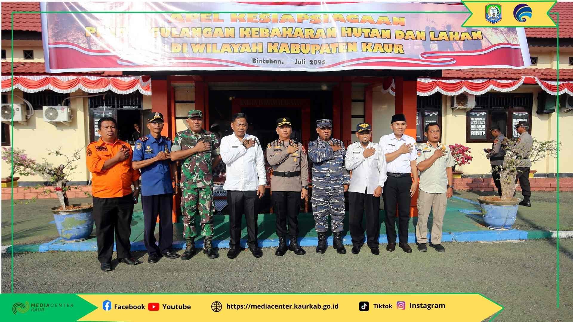 Antisipasi Kebakaran Hutan dan Lahan, Polres Kaur Gelar Apel Kesiapsiagaan