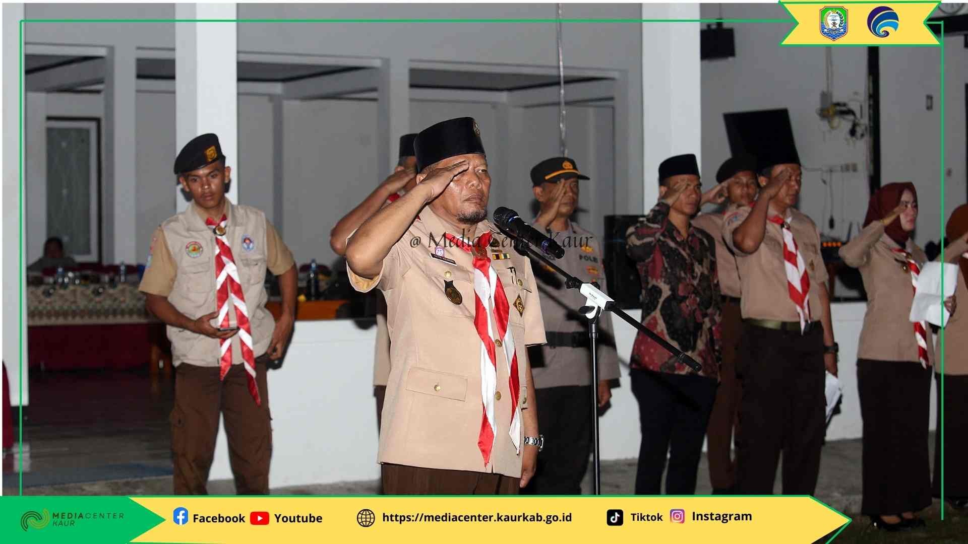 Jelang Hari Jadi Ke -64, Kwartir Cabang Gerakan Pramuka 0706 Kaur Ulang Janji 