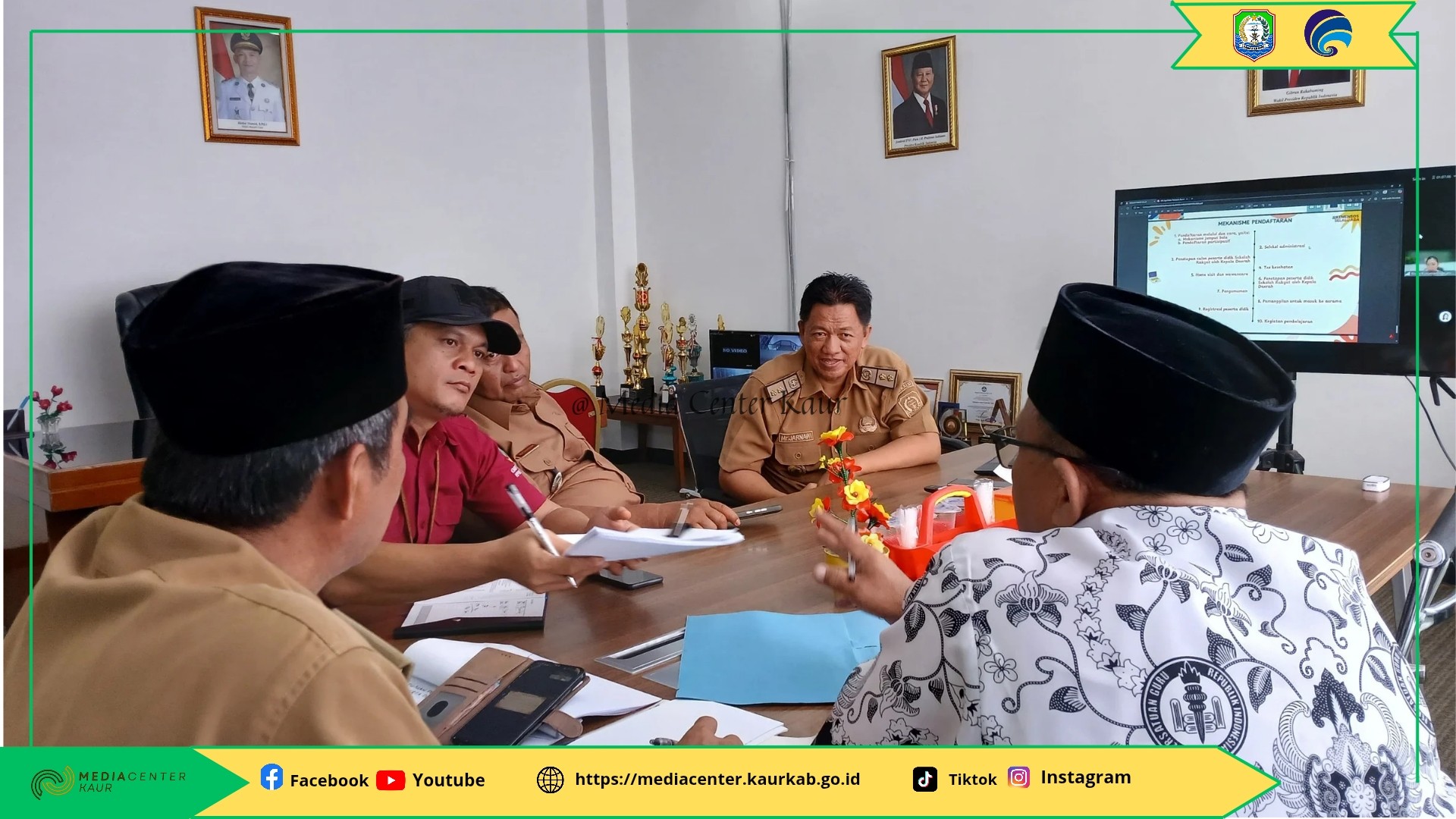 Zoom Meeting Koordinasi Persiapan Sekolah Rakyat Tahap 1b di Kabupaten Kaur  