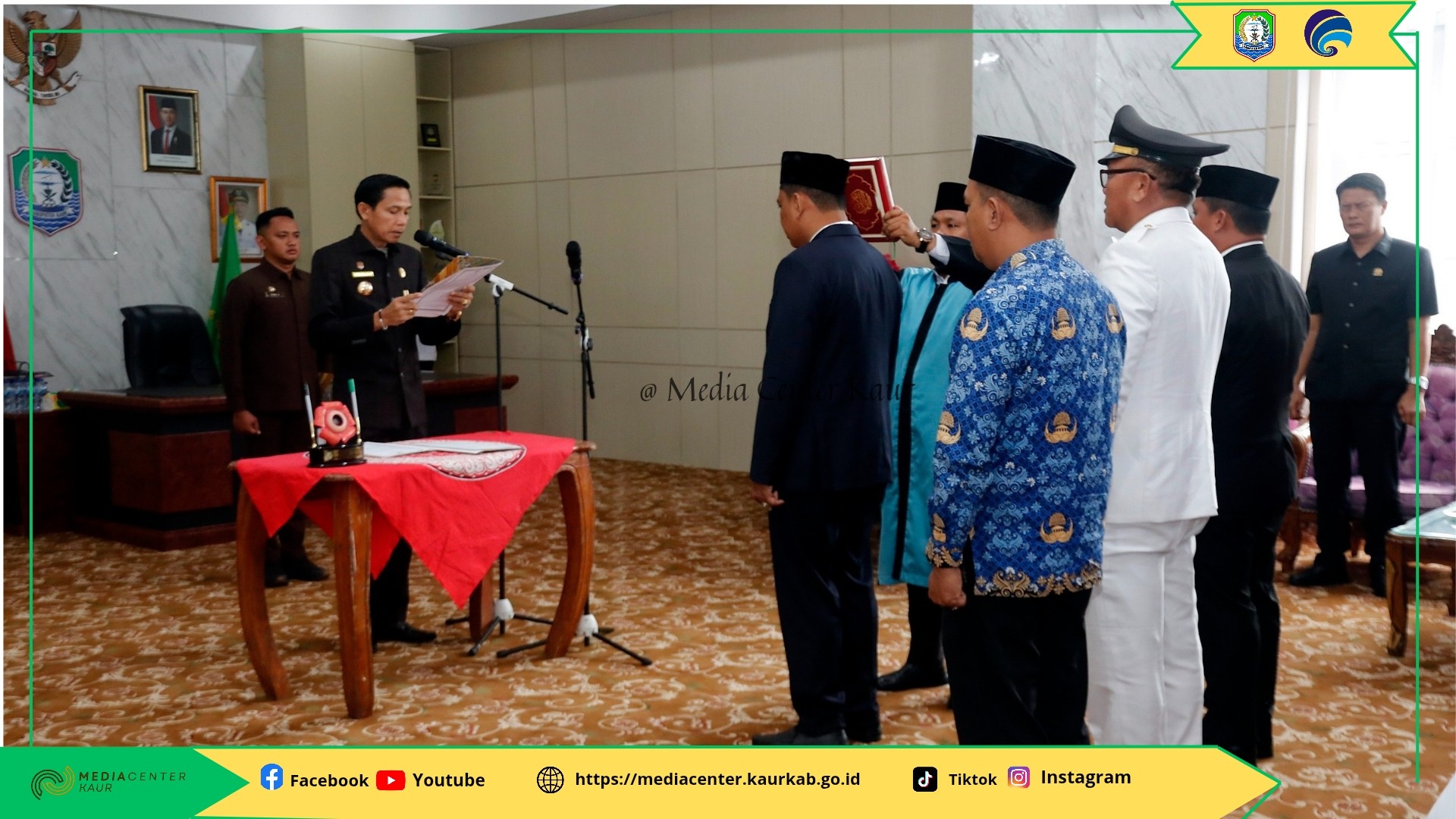 Dilantik Bupati Kaur, Nasrur Rahman Resmi Jadi Sekda, Alex Septizon Nahkodai Diskominfo
