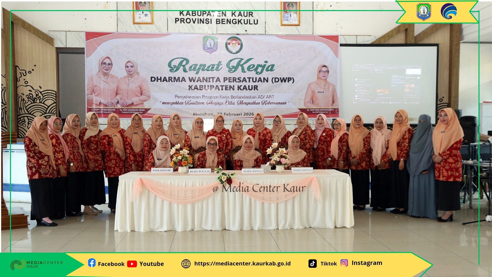 Pimpin Raker 2026, Ny. Yessi Efrida Ajak DWP Kaur Perkuat Komitmen dan Kekompakan