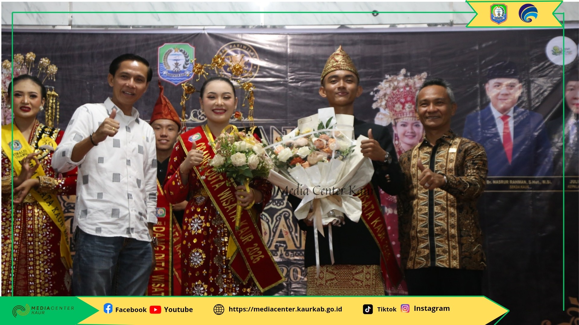Malam Grand Final Pecah, Pebi dan Alid Keluar Sebagai Duta Wisata Kaur 2026
