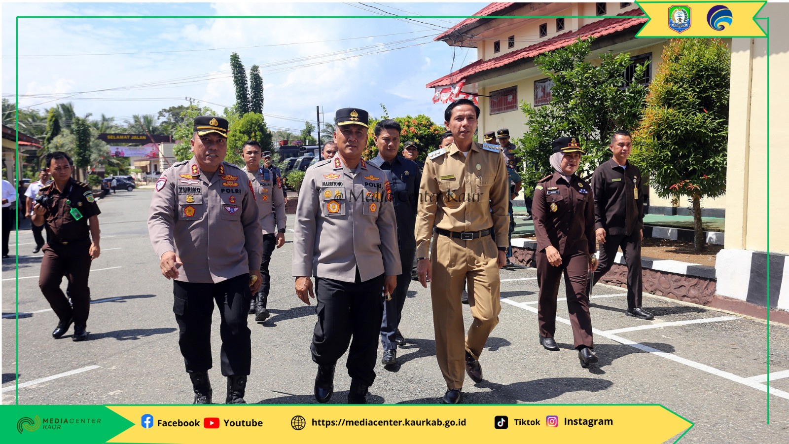 Disambut Bupati Kaur, Kapolda Bengkulu Resmikan Gedung Command Center